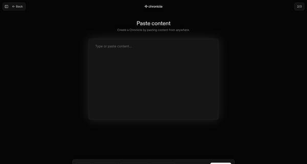 Chronicle screen