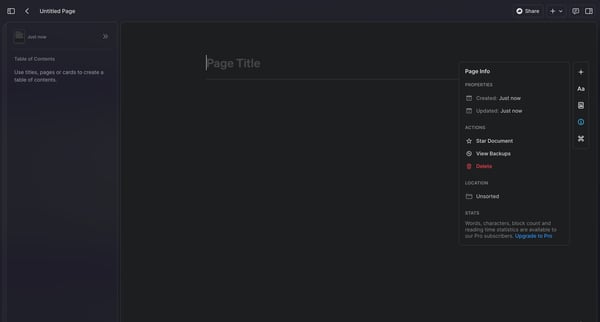 Untitled Page screen