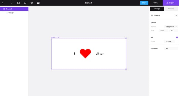Frame 1 · Jitter screen