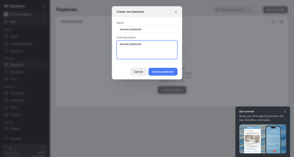 My first AI agent screen