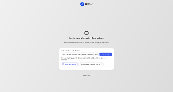 Nicelydone | Gather screen