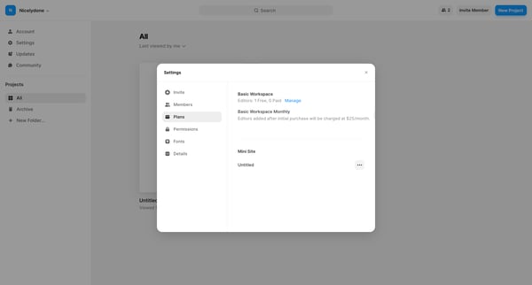 Framer screen