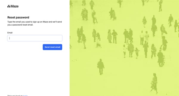 Maze — Forgot password screen