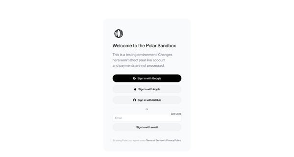 Log in to Polar | Polar screen