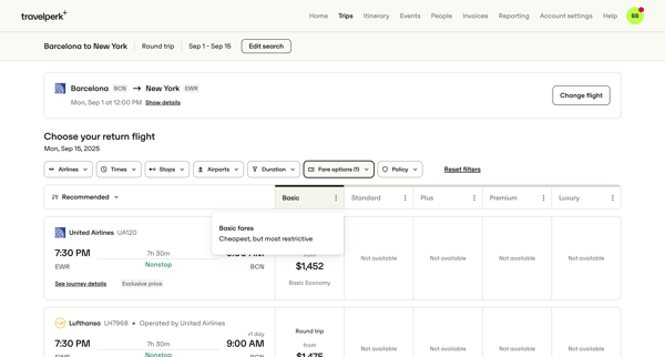 TravelPerk screen