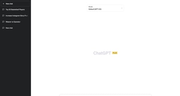 New chat screen
