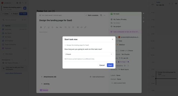 Design the landing page for SaaS - Motion screen