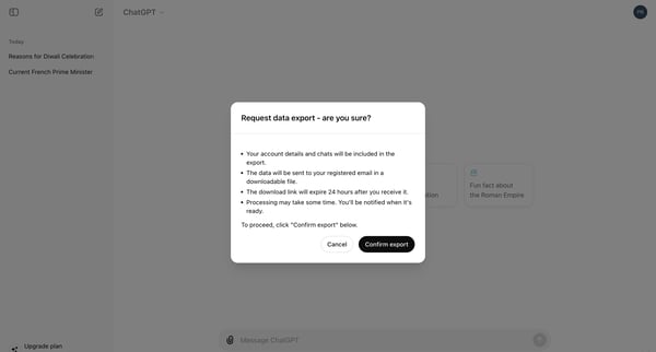 ChatGPT screen