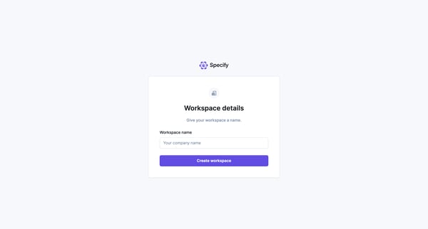 Specify screen