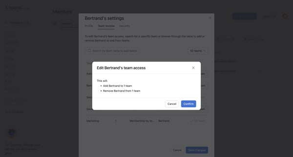Admin console screen