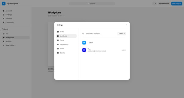Framer screen
