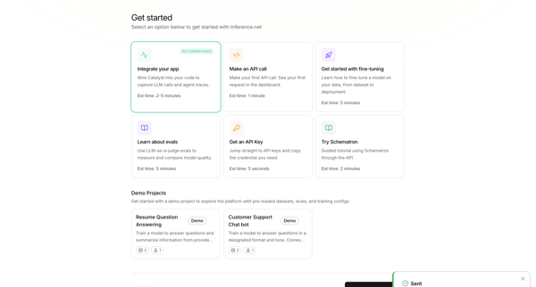 Inference.net | Full-Stack LLM Lifecycle Platform screen