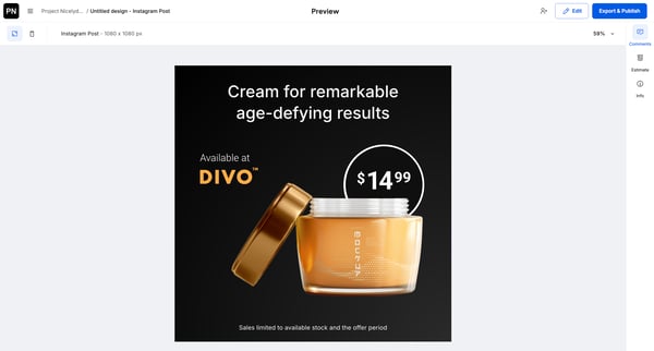 Creative Automation Platform screen