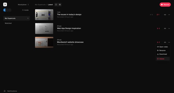 Workspace from Supercut