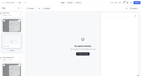 Builder - Untitled Flow screen