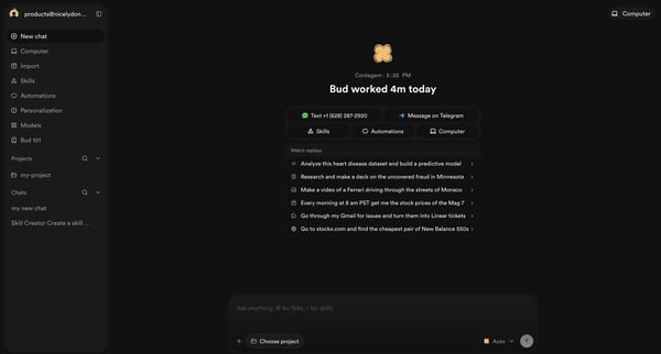 Bud - Your AI Worker screen