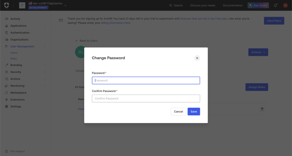 User Details from Auth0