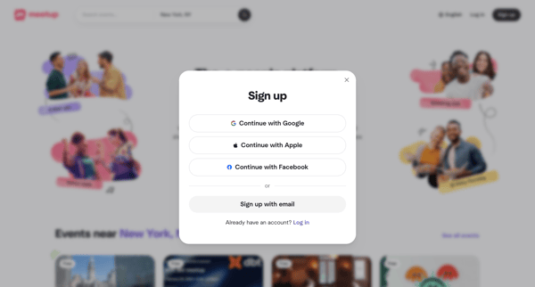 Meetup | Find Local Groups, Events, and Activities Near You screen