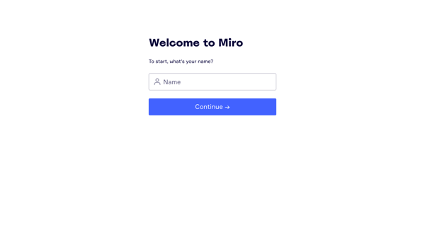 Sign up | Miro  Online Whiteboard for Visual Collaboration screen