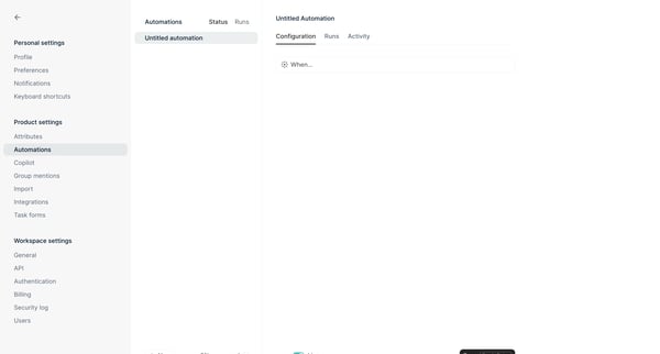 Automations - Settings - Height from Height