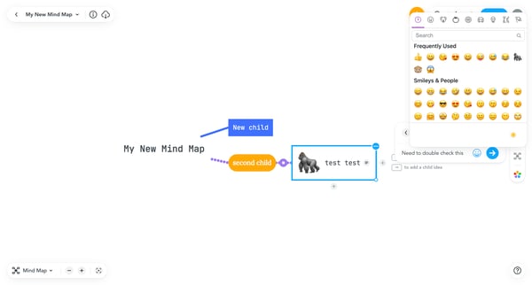 My New Mind Map - MindMeister Mind Map screen