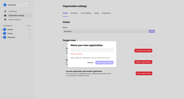 Dashboard — Tabular screen