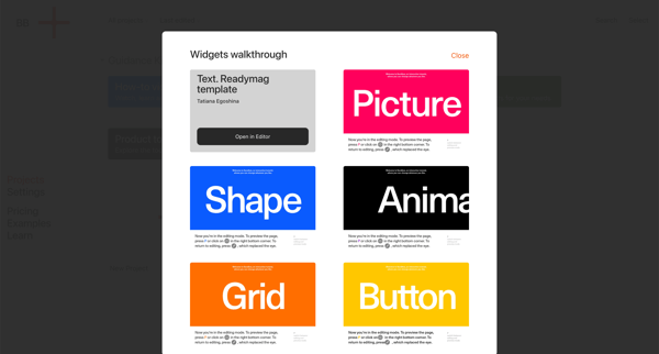 Readymag screen