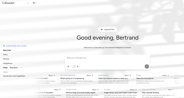 Cofounder screen