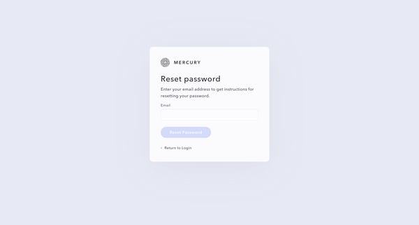 Forgot Password | Mercury from Mercury