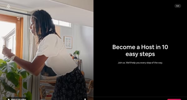Create a listing - Airbnb screen