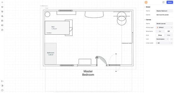 Master Bedroom | Rayon screen