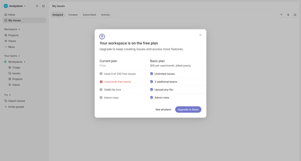 My issues › Assigned screen