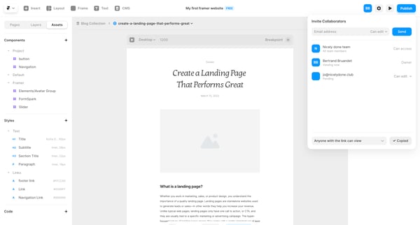 My first framer website – Framer from Framer