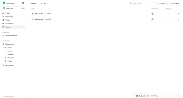 Teams screen