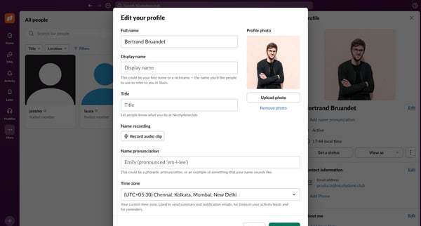 All people - Nicelydoneclub - Slack screen