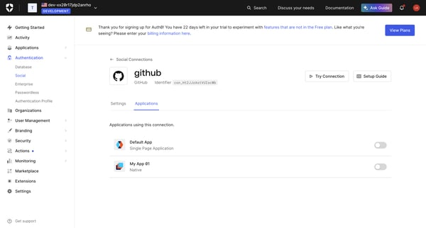 Social Connections screen