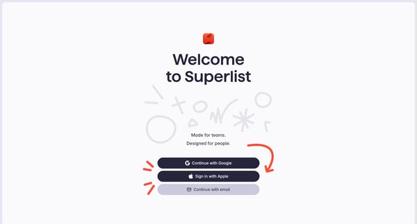 Superlist screen