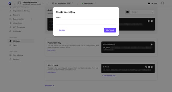 Dashboard | Clerk.com from Clerk