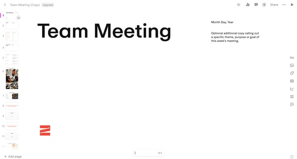 Team Meeting Copy screen