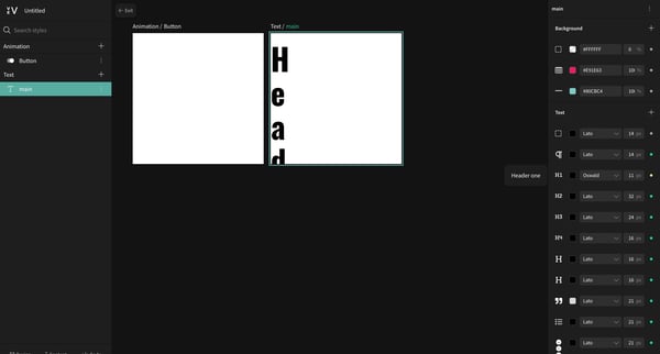 Vev | Untitled screen