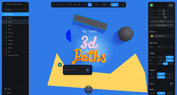 3D Paths - Candy Letters - Copy - Copy · Spline from Spline