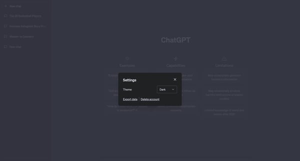 New chat from OpenAI