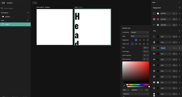 Vev | Untitled screen