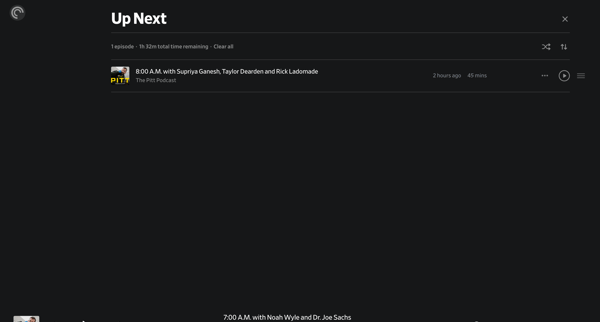 The Pitt Podcast - Pocket Casts screen