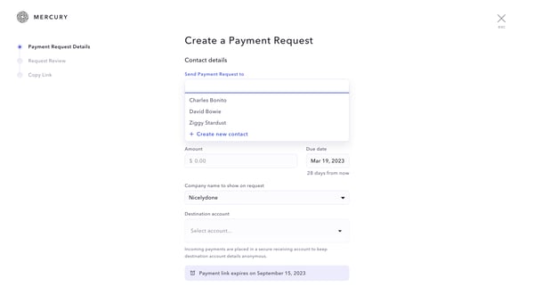 Mercury | Banking for startups screen