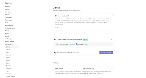 GitHub screen