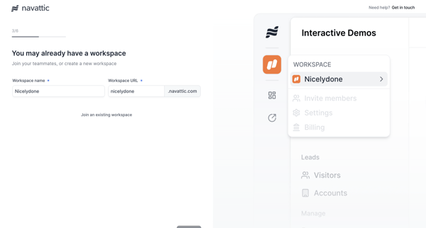 Onboarding screen