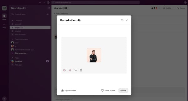 project-01 Channel - Nicelydone 01 - Slack screen