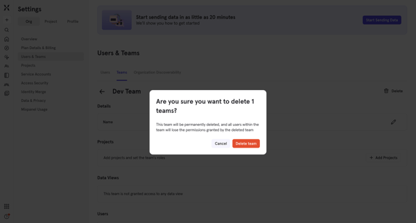 Mixpanel - Product Analytics screen