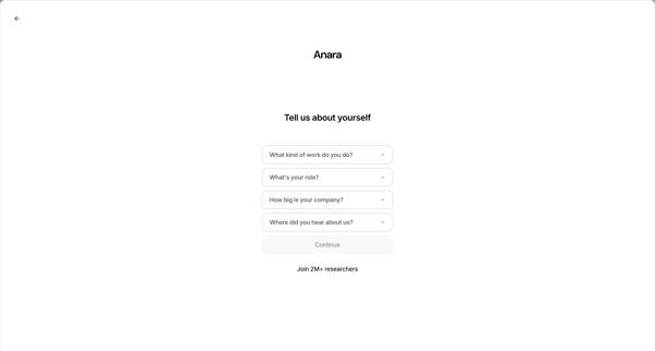 Anara | Faster research screen